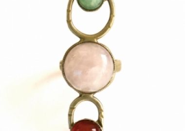 Triple Stone Ring -  - 