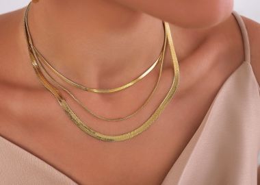 ΤΡΙΠΛΟ ΚΟΛΙΕ ΑΛΥΣΙΔΑ ΧΡΥΣΗ - ARIADNE - fashionroom - 