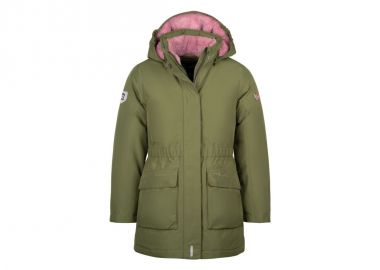 Trollkids Girls Alesund Coat Children's Winter Hooded Jacket Waterproof Down Green 301323 - Trollkids - 
