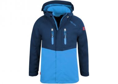 TrollKids Kids Bryggen 3in1 Jacket Raincoat with Hood Blue 418110 - Trollkids - 