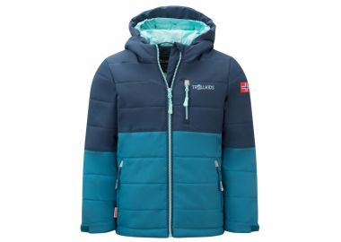 Trollkids Kids Hemsedal Snow Jacket XT insulated blue winter jacket for girlsboys 513104 - Trollkids - 