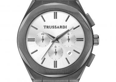 TRUSSARDI Brink Dual Time - R2453156003, Grey case with Stainless Steel Bracelet - Trussardi - 