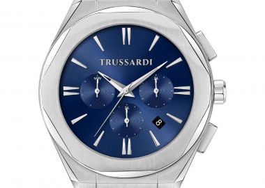 TRUSSARDI Brink Dual Time - R2453156004, Silver case with Stainless Steel Bracelet - Trussardi - 