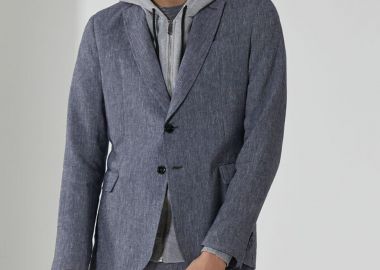Trussardi Jeans ανδρικό casual σακάκι δίκουμπο με τσέπες - 52H00049-1T003579 Ανθρακί - TRUSSARDI BAZAAR - 