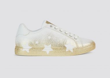 Trussardi Jeans γυναικεία sneakers με glitter λεπτομέρειες Stars - 79A00314-9Y099999 Χρυσό - TRUSSARDI BAZAAR - 