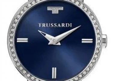 TRUSSARDI T- Bridge Crystals - R2453171502, Silver case with Stainless Steel Bracelet - Trussardi - 