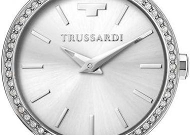 TRUSSARDI T- Bridge Crystals - R2453171503, Silver case with Stainless Steel Bracelet - Trussardi - 