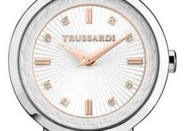 TRUSSARDI T- Bridge Crystals - R2453171505, Silver case with Stainless Steel Bracelet - Trussardi - 