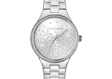 TRUSSARDI T- Essenza Crystals - R2453172504, Silver case with Stainless Steel Bracelet - Trussardi - 