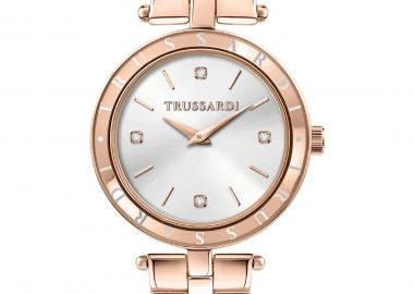TRUSSARDI T-Shiny Crystals - R2453145512, Rose Gold case with Stainless Steel Bracelet - Trussardi - 