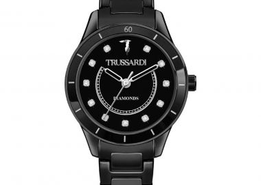TRUSSARDI T-Sky Diamonds - R2453151501, Black case with Stainless Steel Bracelet - Trussardi - 