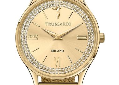 TRUSSARDI T-Star Crystals - R2453152506, Gold case with Stainless Steel Bracelet - Trussardi - 