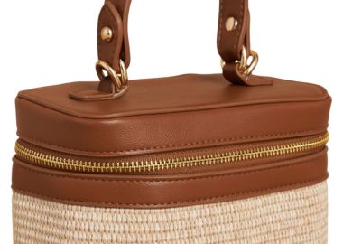 Τσάντα Χειρός Attrattivo Πουγκί Χιαστί με Συνδυασμό Υλικών 9T23444-CAMEL Γυναικείο - Attrattivo - 