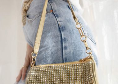 ΤΣΑΝΤΑ ΧΕΙΡΟΣ ΧΡΥΣΟ CRYSTALS- KATRIN - fashionroom - 