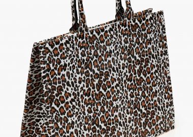 Τσάντα χειρός και ώμου με leopard print - Λεοπάρ - Issue - 