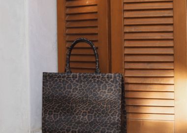 Τσάντα χειρός και ώμου με leopard print - Λεοπάρ - Issue - 