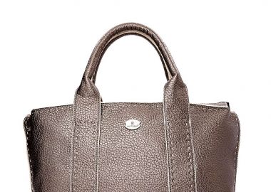 τσάντα χειρός τεχνόδερμα Stitch γκρι - Bag to Bag - 
