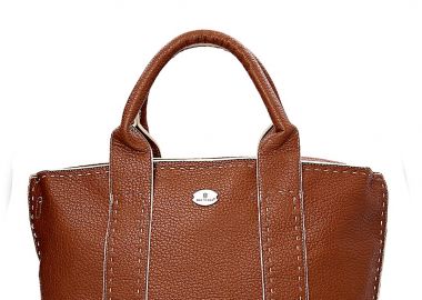 τσάντα χειρός τεχνόδερμα Stitch κάμελ - Bag to Bag - 