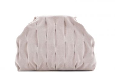 Τσάντα clutch από σουέντ δέρμα - MAT FASHION - 