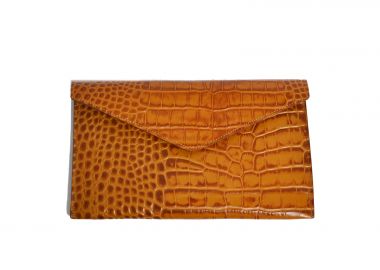 Τσάντα clutch με croco υφή - MAT FASHION - 