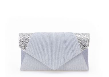 Τσάντα φάκελος ασημί λούρεξ ΑΣΗΜΙ - Tsoukalas - 