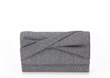 Τσάντα φάκελος γκρι λούρεξ με ιδιαίτερο σχέδιο ΓΚΡΙ - Tsoukalas - 