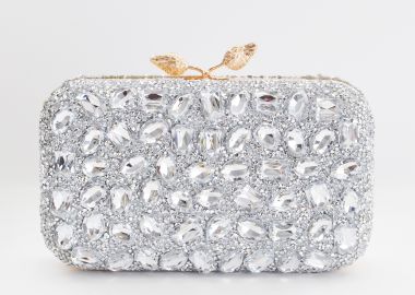 Τσάντα φάκελος με πέτρες & strass - MAT FASHION - 