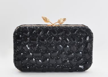 Τσάντα φάκελος με πέτρες & strass - MAT FASHION - 