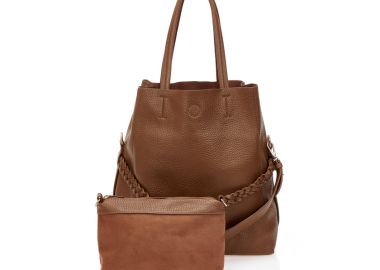 Τσάντα με τσαντάκι χειρός ΚΑΦΕ - Tsoukalas - 