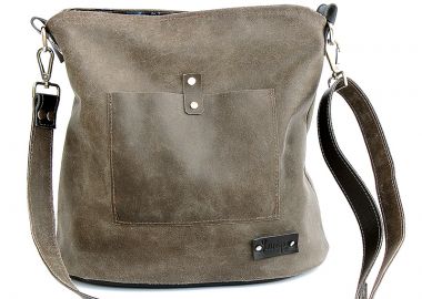 Τσάντα Ώμου 'Shoulder-Grey Leather' -  - 