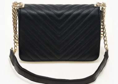 Τσάντα ώμου χιαστί καπιτονέ - Μαύρο - Issue - 