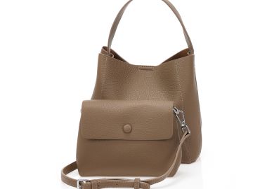 Τσάντα ώμου με μικρό τσαντάκι ΠΟΥΡΟ - Tsoukalas - 