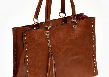 Τσάντα ώμου με τρουκς - Κάμελ - Issue - 