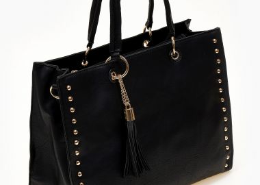 Τσάντα ώμου με τρουκς - Μαύρο - Issue - 