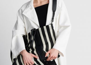 Τσάντα ώμου oversized ριγέ - 5206179089432 -  - 