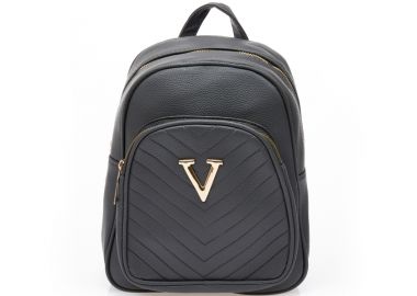 Τσάντα πλάτης γκρι δερματίνη με αγκράφα ΓΚΡΙ - Tsoukalas - 