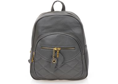 Τσάντα πλάτης γκρι δερματίνη με πολλαπλές θήκες ΓΚΡΙ - Tsoukalas - 