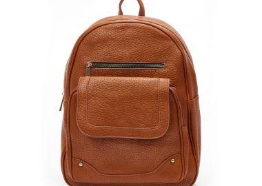 Τσάντα πλάτης κάμελ δερματίνη με πολλαπλές θήκες ΚΑΜΕΛ - Tsoukalas - 