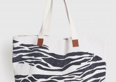 Τσάντα shopper με zebra μοτίβο - 5206634936172 -  - 