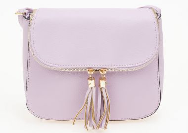 Τσαντάκι χιαστί με τσέπη στο καπάκι - Λιλά - Issue - 