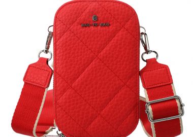 τσαντάκι καπιτονέ χιαστί Busy κόκκινο - PerfectDress.gr - 