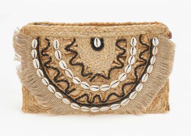 Τσαντάκι με διακοσμητικά κοχύλια - Μπεζ - Issue - 