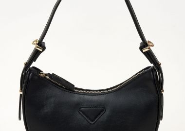 Τσαντάκι ώμου χιαστί με φερμουάρ - Μαύρο - Issue - 