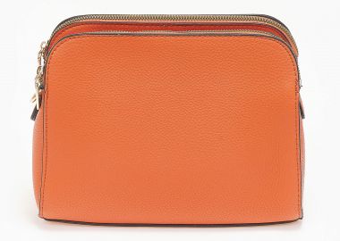 Τσαντάκι ώμου-χιαστί με σαγρέ υφή - Πορτοκαλί - Issue - 