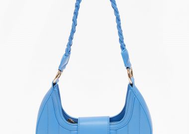 Τσαντάκι ώμου με ραφές - Μπλε - Issue - 