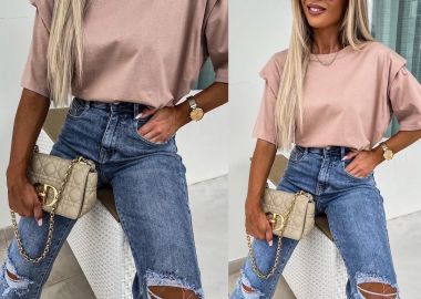 Tshirt Aubriella Μπεζ - Amelie's - 