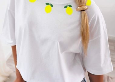 TSHIRT ΛΕΥΚΟ ME ΛΕΜΟΝΙΑ - LEMONPIE - sense-shop - 