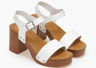 Τσόκαρο πέδιλο με φάσα - Λευκό - Issue - 