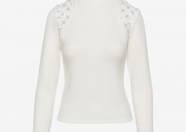 Turtleneck Sweater in White - Cutcuutur - 