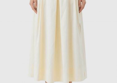 Twinset γυναικεία midi φούστα με ζώνη Flared - 261TP2533 Εκρού - TWINSET - 